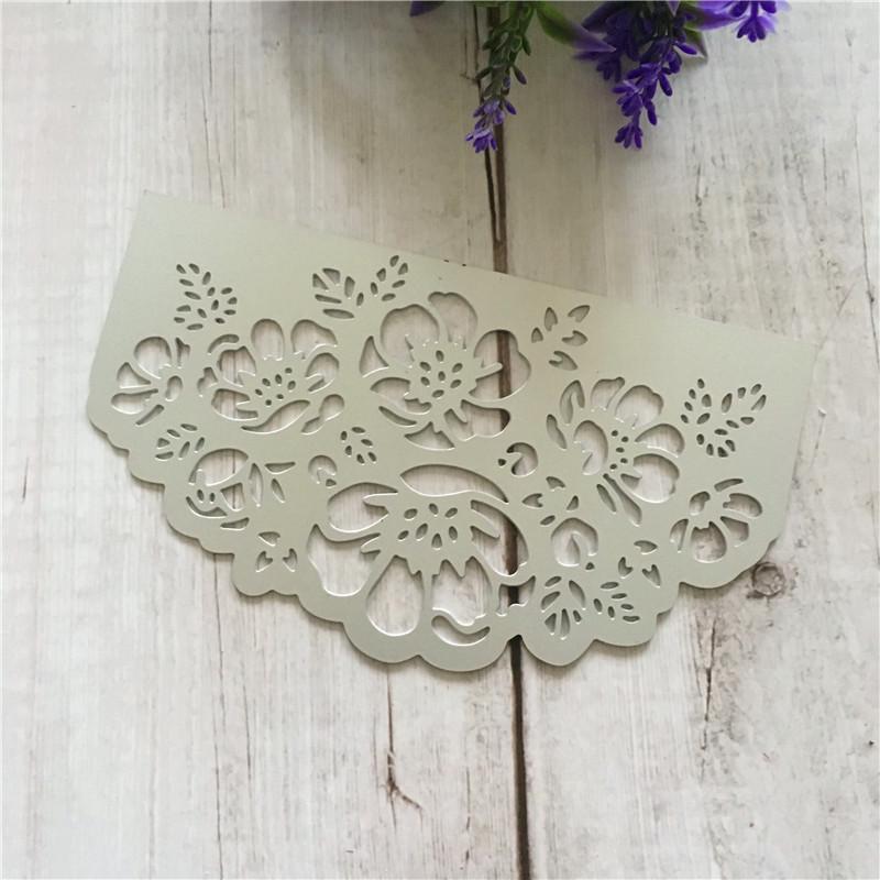 Koronkowy kwiat wykrojniki do metalu album do scrapbookingu karty papierowe rzemiosło dekoracyjne tłoczenie wykrojniki