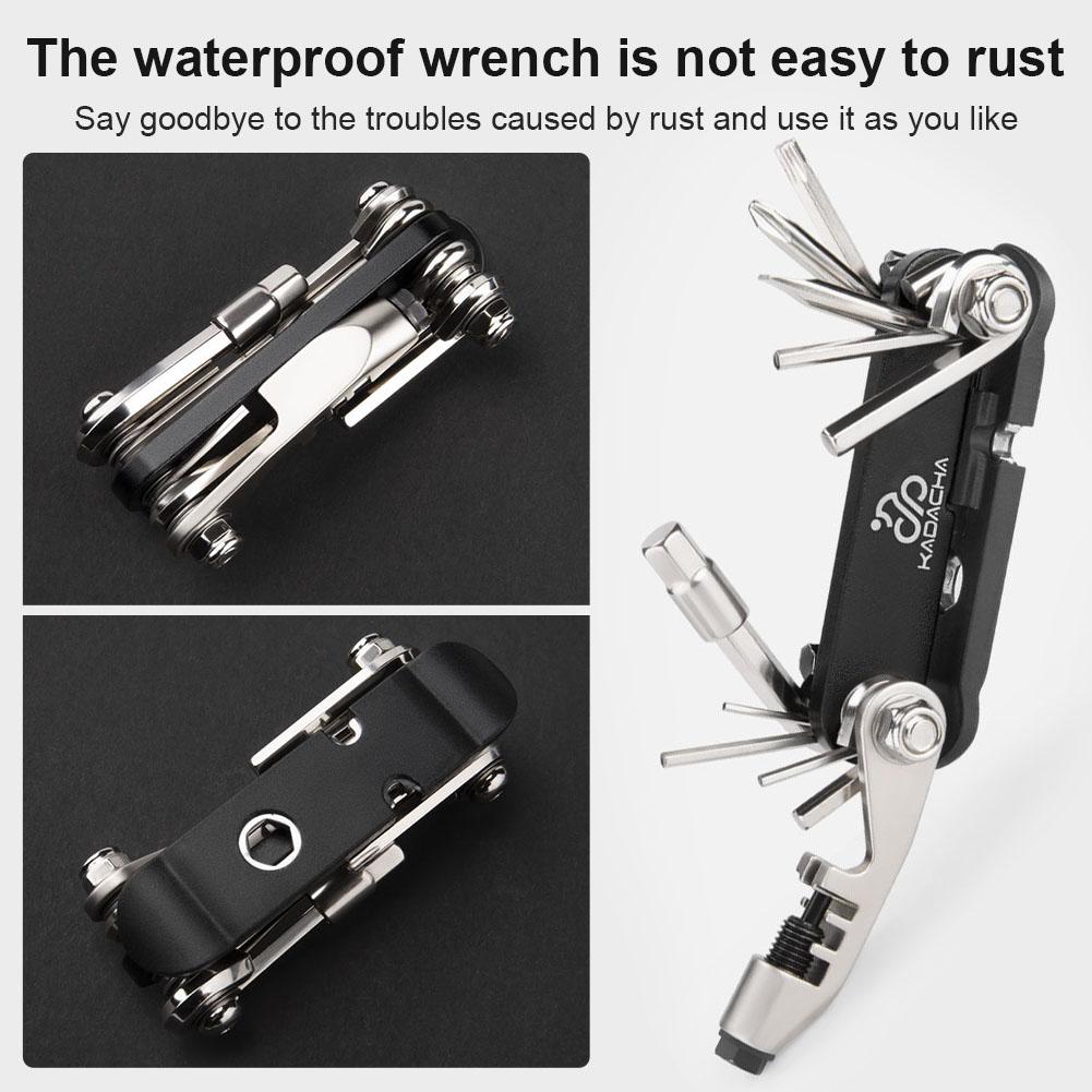 15 In 1 Bicycle Multi Tool with Hex Wrench Portable Bike Repairing Suit Wear Resist Cycling Maintenance Tool for Emergency Tool