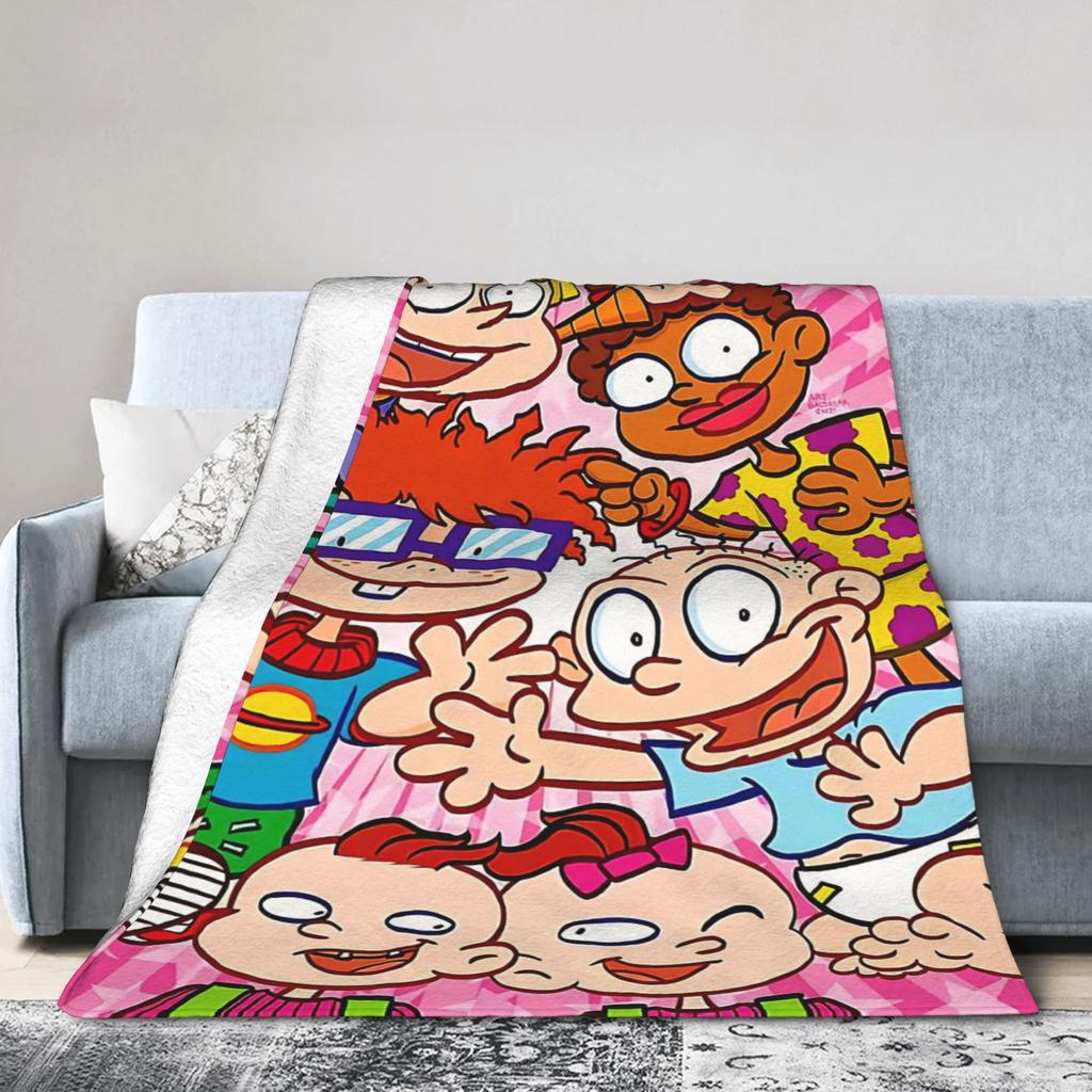 Rugrats Angelica Pickles Pattern Blanket Soft Fluffy Plush Throw Blanket For Living Room Camping Flannel Bedspread Bed Cover