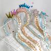 Children's Ice Queen Headband with Long Braid and Bow - Ice Blue Princess Hair Accessory