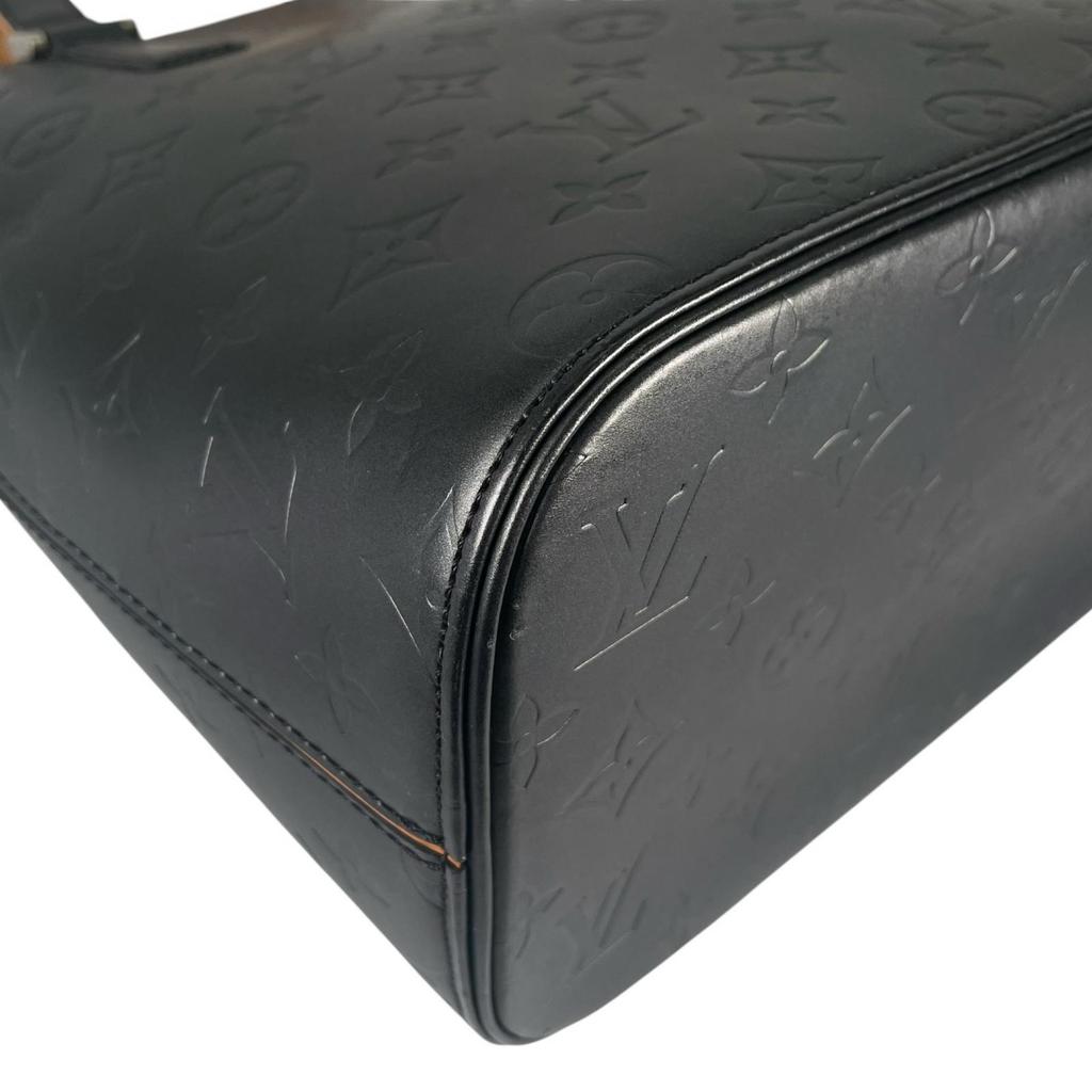 Louis Vuitton Stockon M55112 Handbag Black Women Used