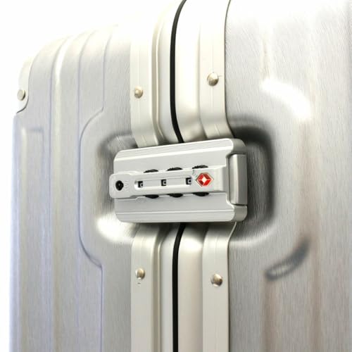 [Sifre] TRIDENT TRI1030 Hard Suitcase, Aluminum-Look, 33L, 3.8kg, Silver, Made In Japan with a 5-Year Warranty.