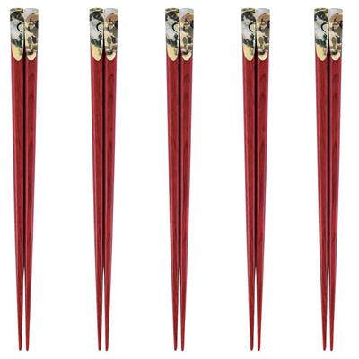 Ensemble heureux de baguettes Made in PID3046 J-kitchens, 5, Matériau Bois, Baguettes, Japon,