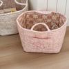 Pastoral Style Fabric Storage Basket Stackable Washable Sundries Storage Organizer Foldable Underwear Debris Organizing Frame