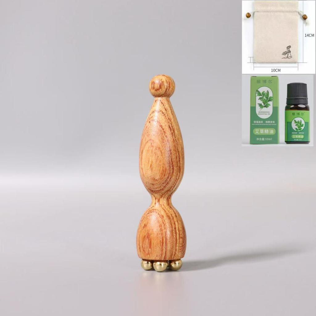 Green Sandalwood Horns Lotus Pod Massager, Eye Points, Suzaku Three-pecking Massage, Dredging Meridians, Purple Light Sandalwood Pinch Stick