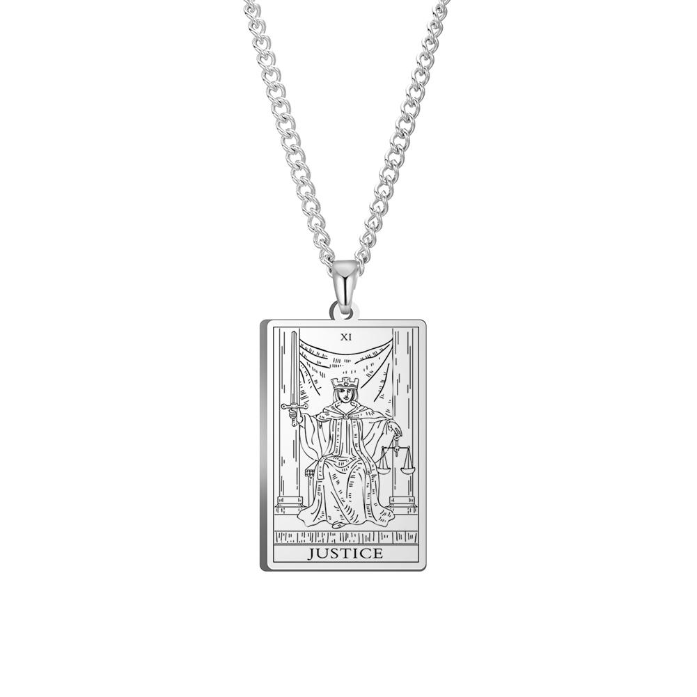 Dawapara Vintage Tarot Kartı Kolye Major Arkana Pagan Astroloji Tılsım Kolye Uçları Paslanmaz Çelik Takı