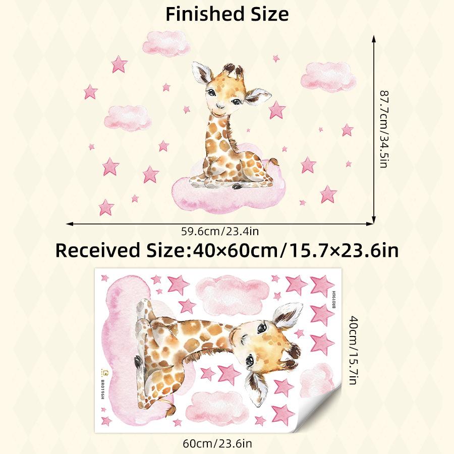 1pc Cartoon Bear Fox Heart Rainbow Animal Wall Stickers for Kids Room Children Room Removable Living Room Decoration Wall Decals