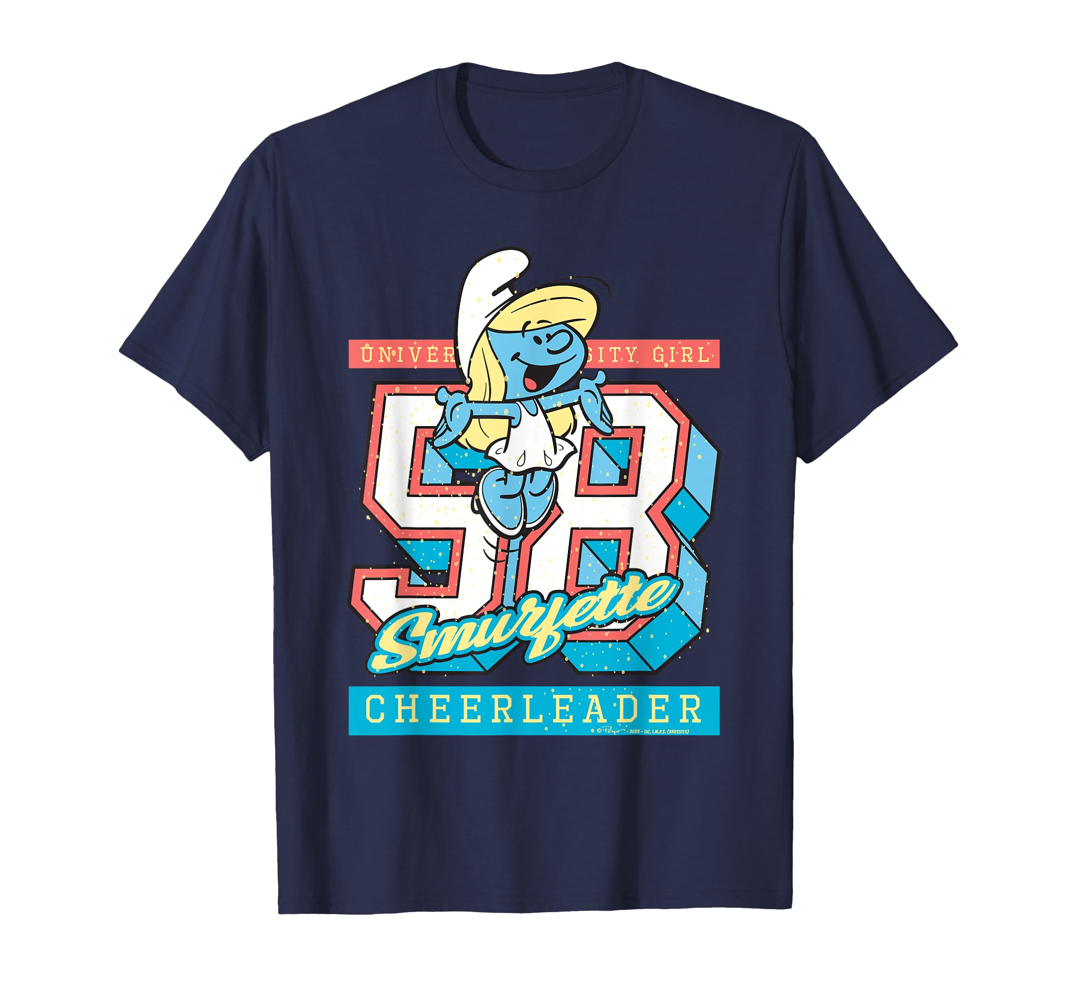 

Smurf Smurfette Cheerleader University College Sports T-Shirt