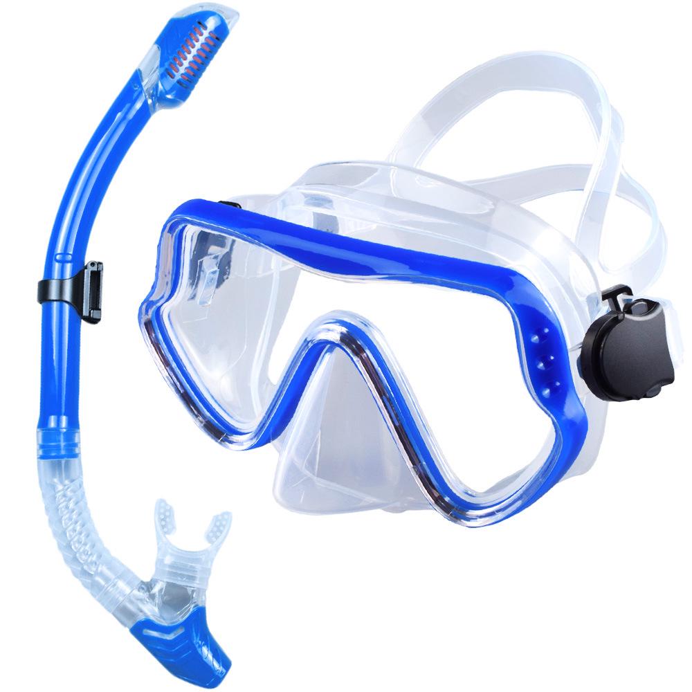 Adult Silicone Diving Snorkel Set: Large Frame Mask for Men & Women