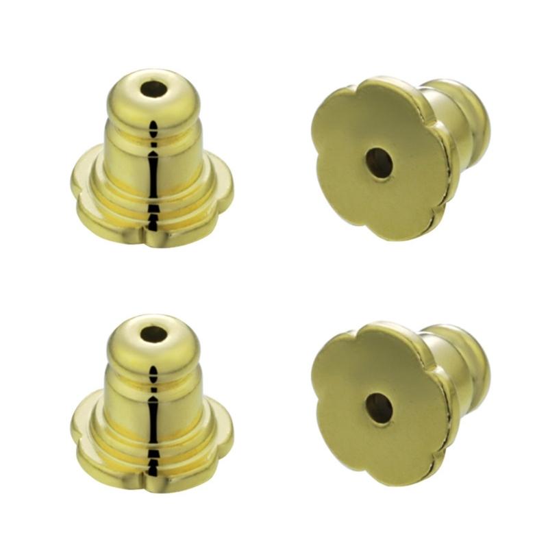 Set of 4 Secure Earring Backs Studs Locking Clutch Secure Locking Backing Stainless Steel Earring Plugs for Droopy Ears