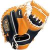 ZETT Pro Status Soft Baseball Mitt for Second and N Small Made In BRCB30962T Catcher's Shortstop, Black/Orange (1956N), Size, Japan,