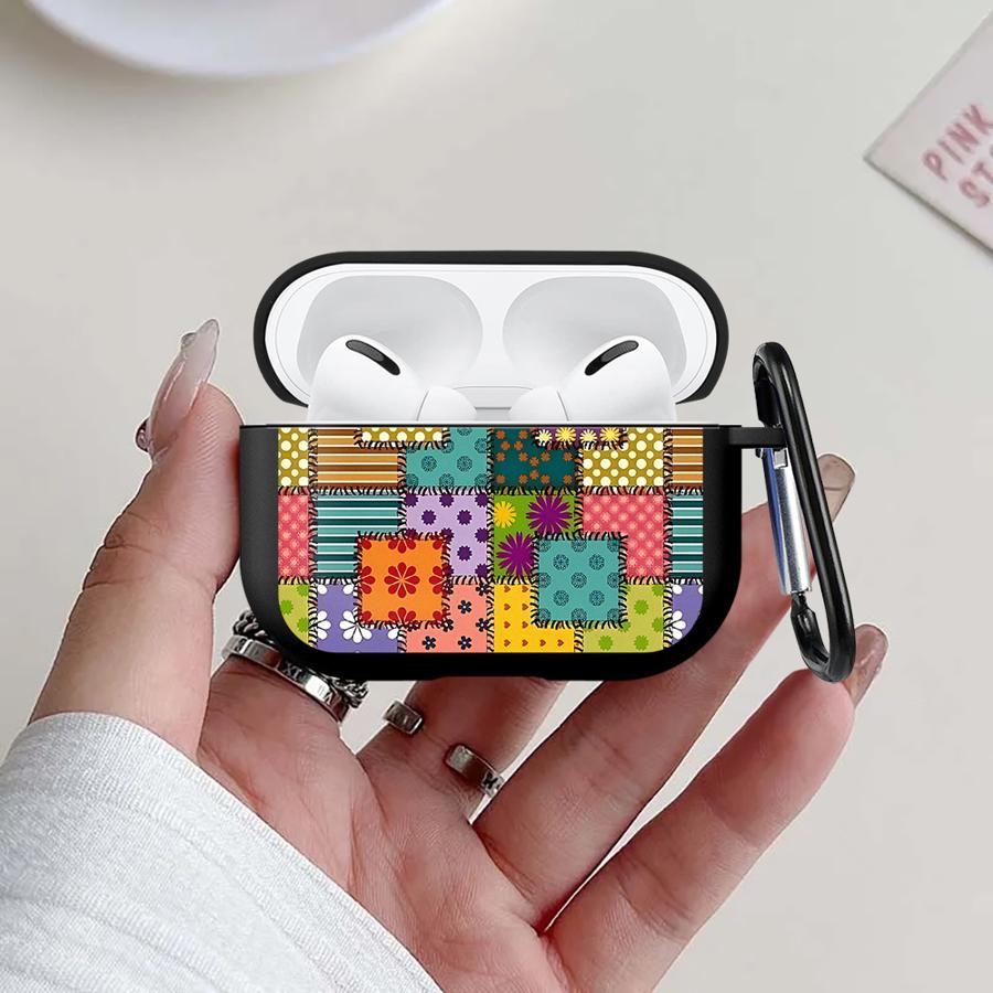 Colorful Patchwork Pattern Earphone Cases Cover Case For Airpods 2 4 Pro3 1 Pro Pro2 3