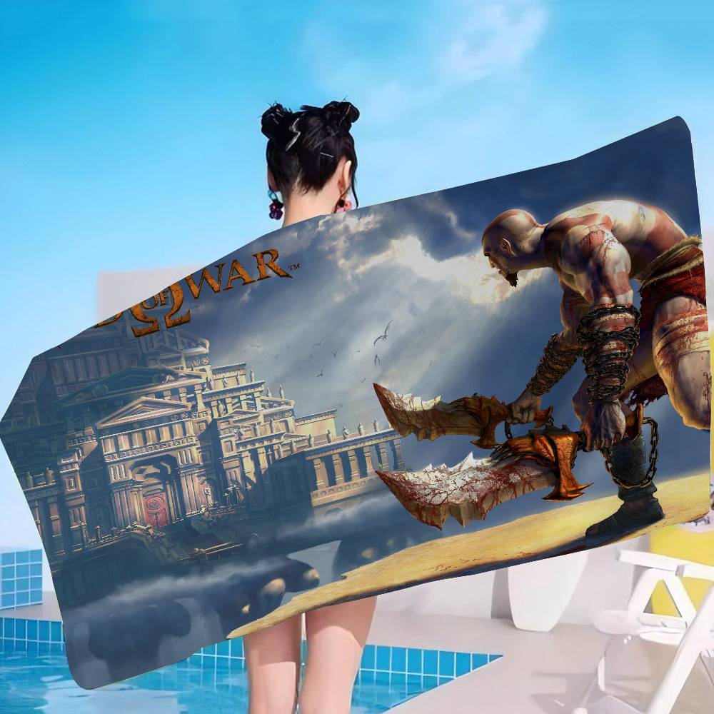 God Of War Video Game Big Microfiber Beach Towels Quick Dry Towel Sand Beach Towels Pool Towel For Travel Swim Pool Yoga