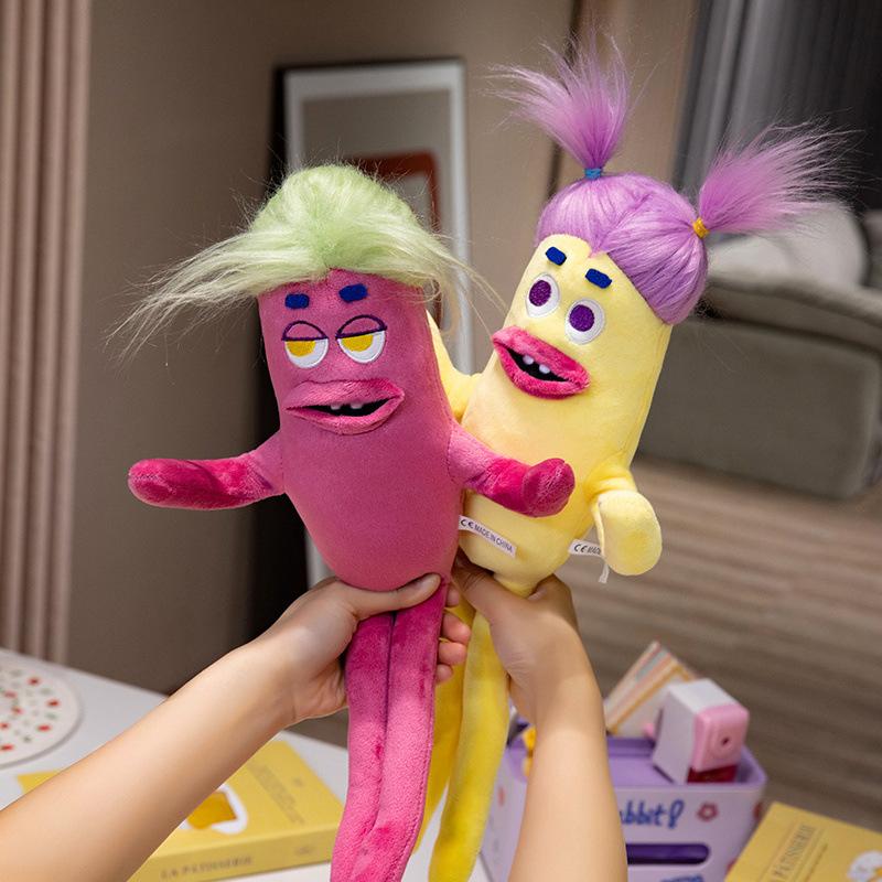 Family Dolls with Nameless Funny Sausages Ins Game Plush Dolls Ugly Cute Toys