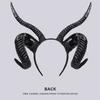 Handmade Sheep Horn Headbands Girl Cosplay Realistic Sheep Horn Fursuit Masquerades Halloween Cosplay Party