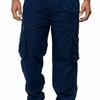 Herre Cargobukser Knapp Glidelås Stretch Midje Løse Bukser Casual Flerlommers Rette Bukser Sport Utendørs Klær