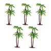 5Pcs Mini Coconut Palm Tree Modelo Planta DIY Paisagem Bonsai Decoração de casa de bonecas