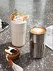 Thermosbecher Damen Edelstahl Tragbarer Kaffee Isolierbecher Langzeit-Wärmespeicherung Kälteisolierung