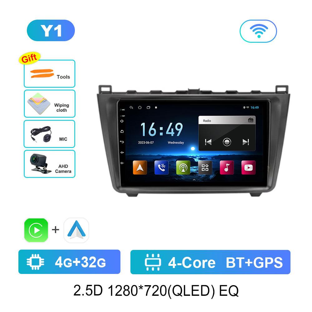 Touch Screen GPS Navigation for Mazda 6 II GH 2007 - 2012 Android 14 Car Video Multimedia Player WiFi BT DSP Stereo Auto Tools