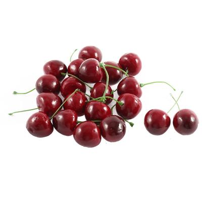Uxcell Artificial Cherries for Food Decorations, Cherry Party, Desk Decorations, Plastic, Faux Fruit, Red and Green, 20 Pieces