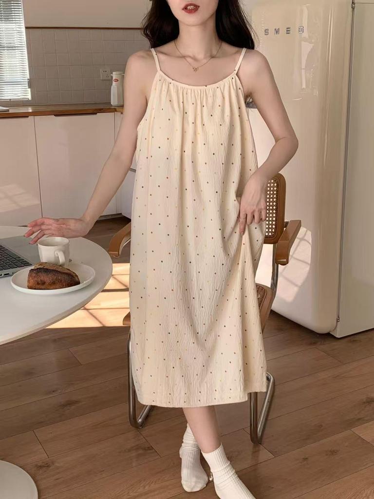 Summer Nightgown: Long, Loose, Breathable, Casual Camisole Dress