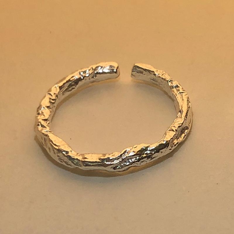 Nische Fortgeschrittener Design-Sinn Schlichte Mode Kalter Wind Ins Einstellbarer Adernring Vintage Geometrischer Fingerring Elegant Schlicht Damenringe