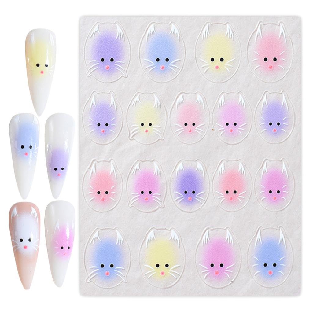 Котячі наклейки для нігтів для нейл-арту 3D котячі наклейки для нейл-арту для дизайну нігтів котячі наклейки для нігтів прикраси для нейл-арту