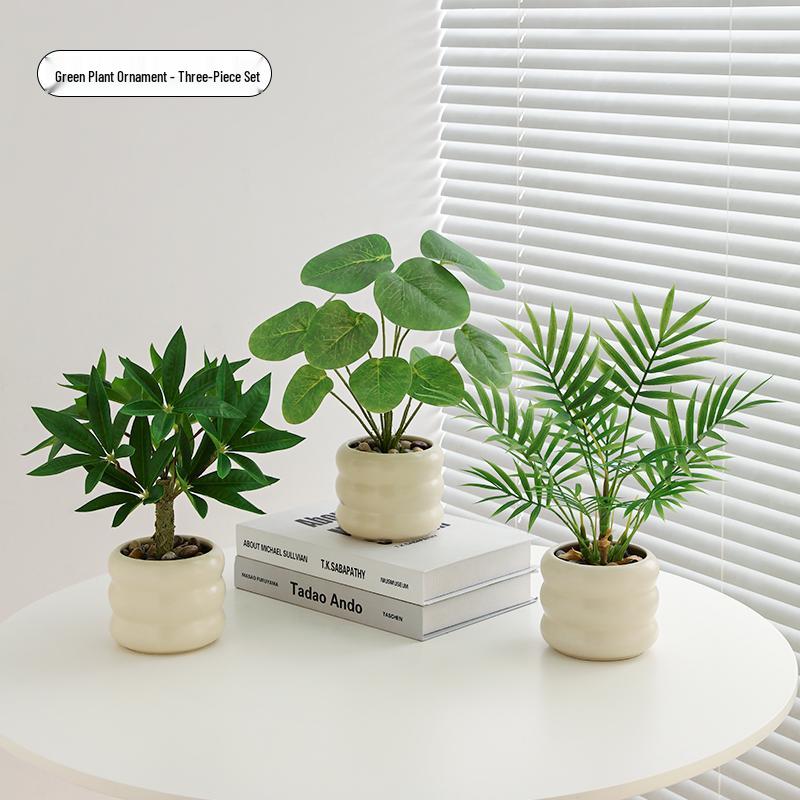 Nordic Indoor Desktop Bonsai: Artificial Green Plants for Office Decoration