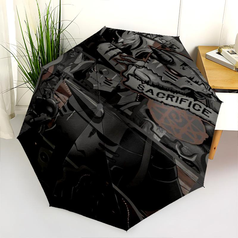 Truth Gate Black Arms Folding Umbrella Durable Portable Sun Umbrella Printing Travel Umbrella