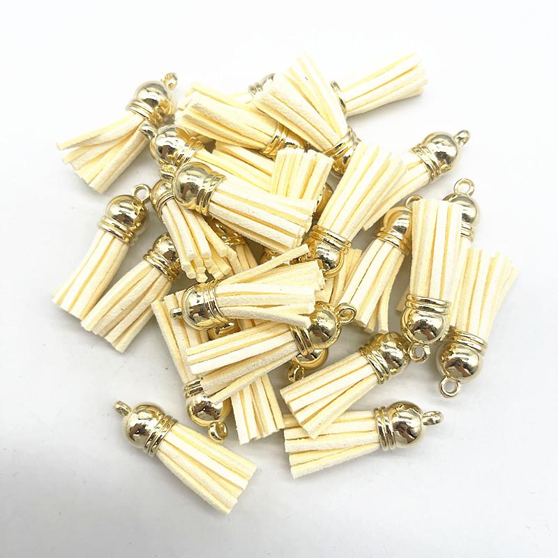 New 10pcs 38mm Vintage Leather Tassels DIY Keychain Cellphone Straps Pendant Tassels for Jewelry Earrings Findings Accessories