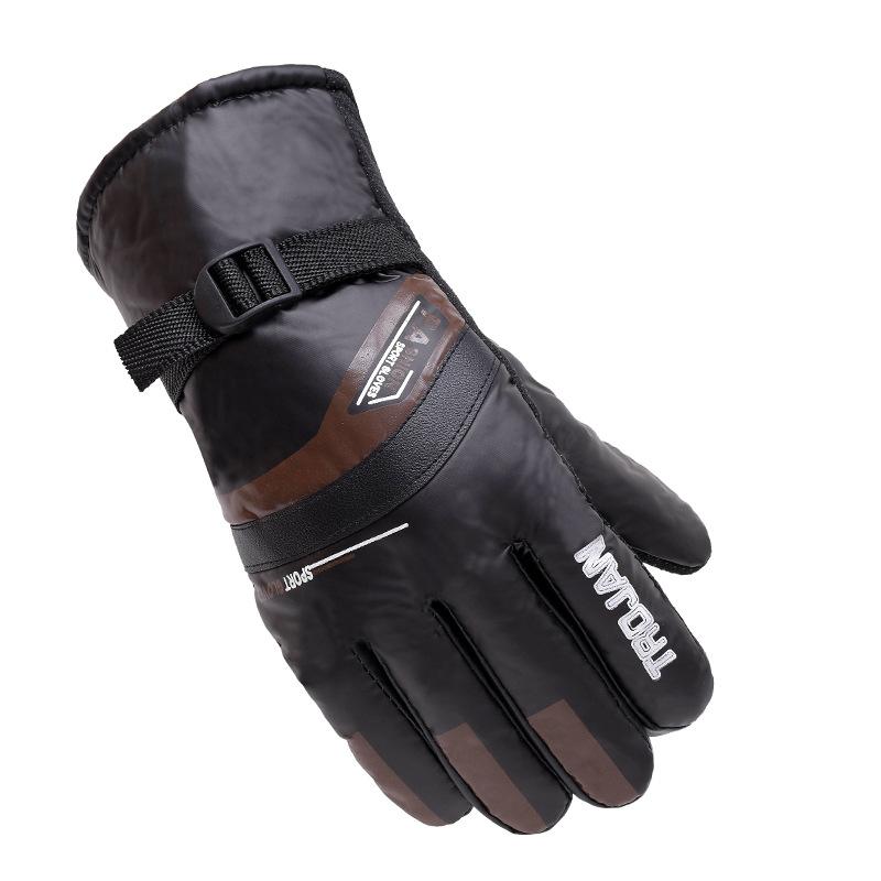 New winter warm men's gloves motorcycle riding cold-proof outdoor sports gloves velvet ski gloves