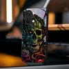 Neon Tech Skull Graffiti Black Glass Phone Case For OnePlus Ace 2 3 5 Pro Nord CE 2T 2 3 Lite 6 7T 8 9 10 Pro 11R 12R 13R Cover