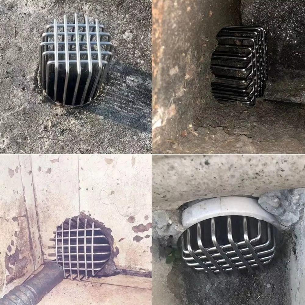 2Pcs Heavy Duty Pipe Protection Net Stainless Steel Anti-Rodent Net Cover Roof Floor Drain