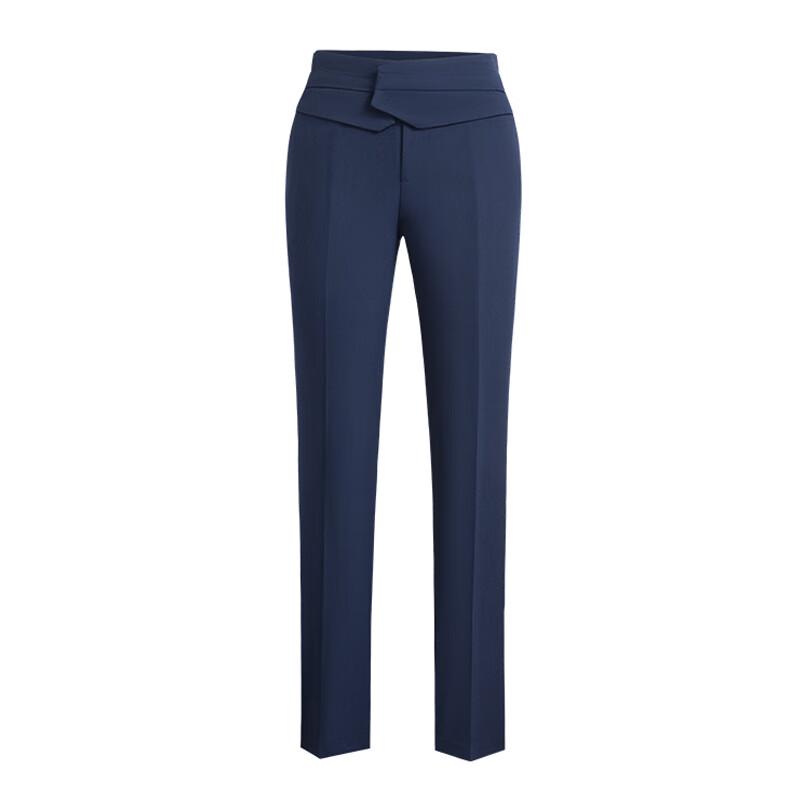 Troloman Women's High-Waisted Straight Leg Cropped Suit Pants