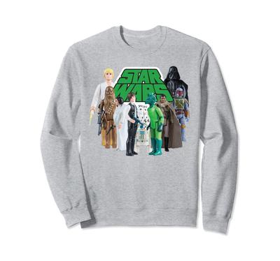Star Wars and Leia Action Figure Sweatshirt Luke, Han, Chewie,