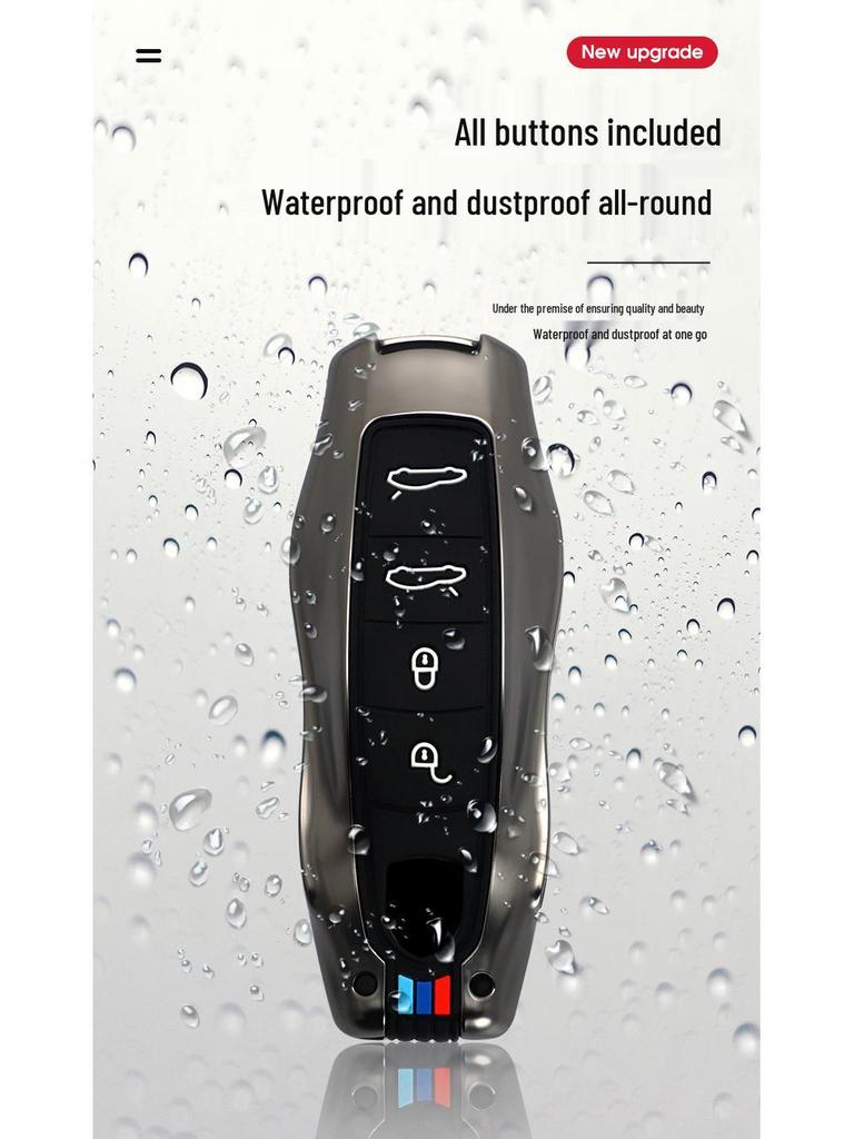 Porsche Cayenne Macan Panamera 718 Key Shell Cover & Modified Keychain Bag.