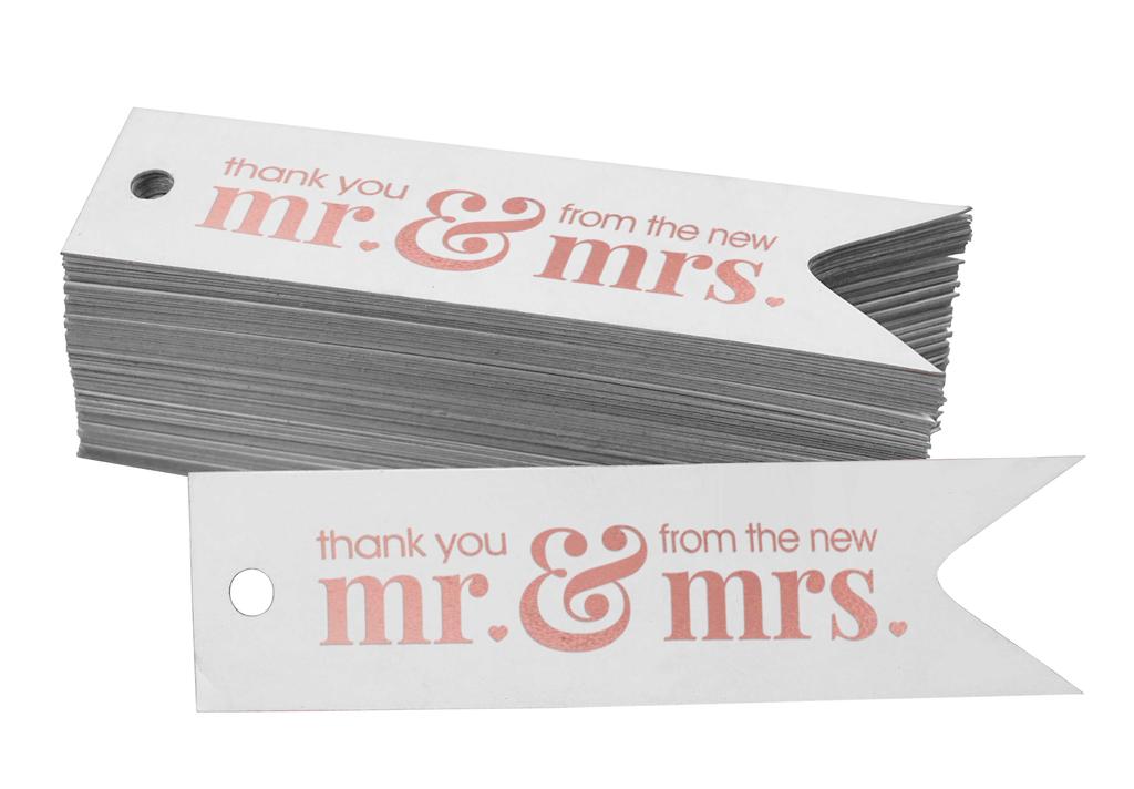 Inkdotpot Pack Of 100 Thank You From The New Wedding Favor Paper Tags Craft Real Gold Foil Hang