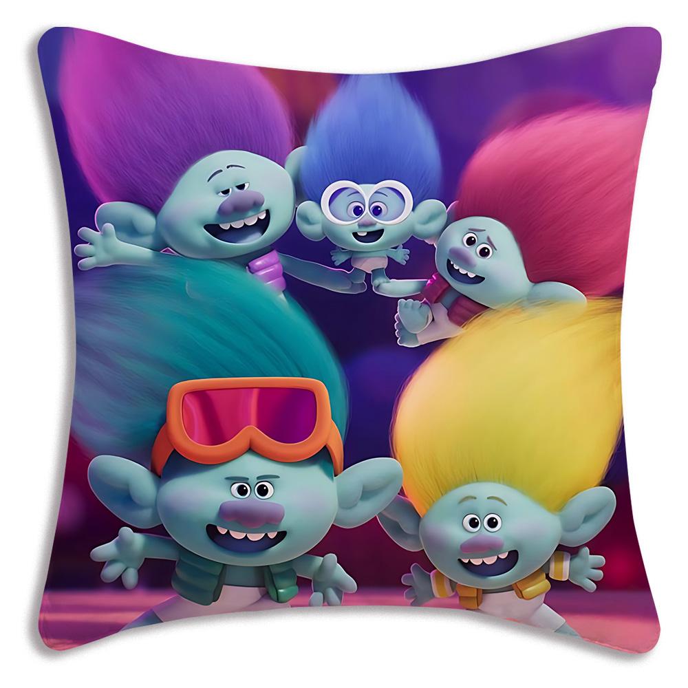 Pillow Covers Trolls Cartoon Cartoon Sofa Decorative Home Doublesided Printing Short Plush Cute Cushion Cover