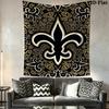New Orleans Saints Wall Tapestry Aesthetic Wall Hanging Printed Fabric Blanket Decorative Tapestries for Bedroom Living Room Home Decor