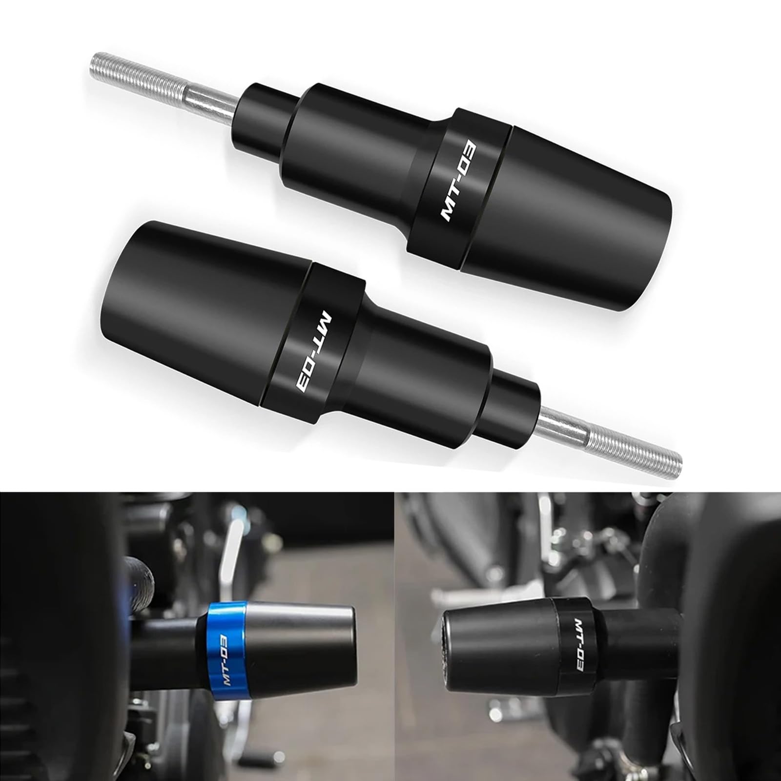 

Anti-Fall Protection Engine Crash Pads for MT03 MT25 2025 2024 2023-2015 Motorcycle Frame Sliders Crash Protectors (Black) [Parallel Import]