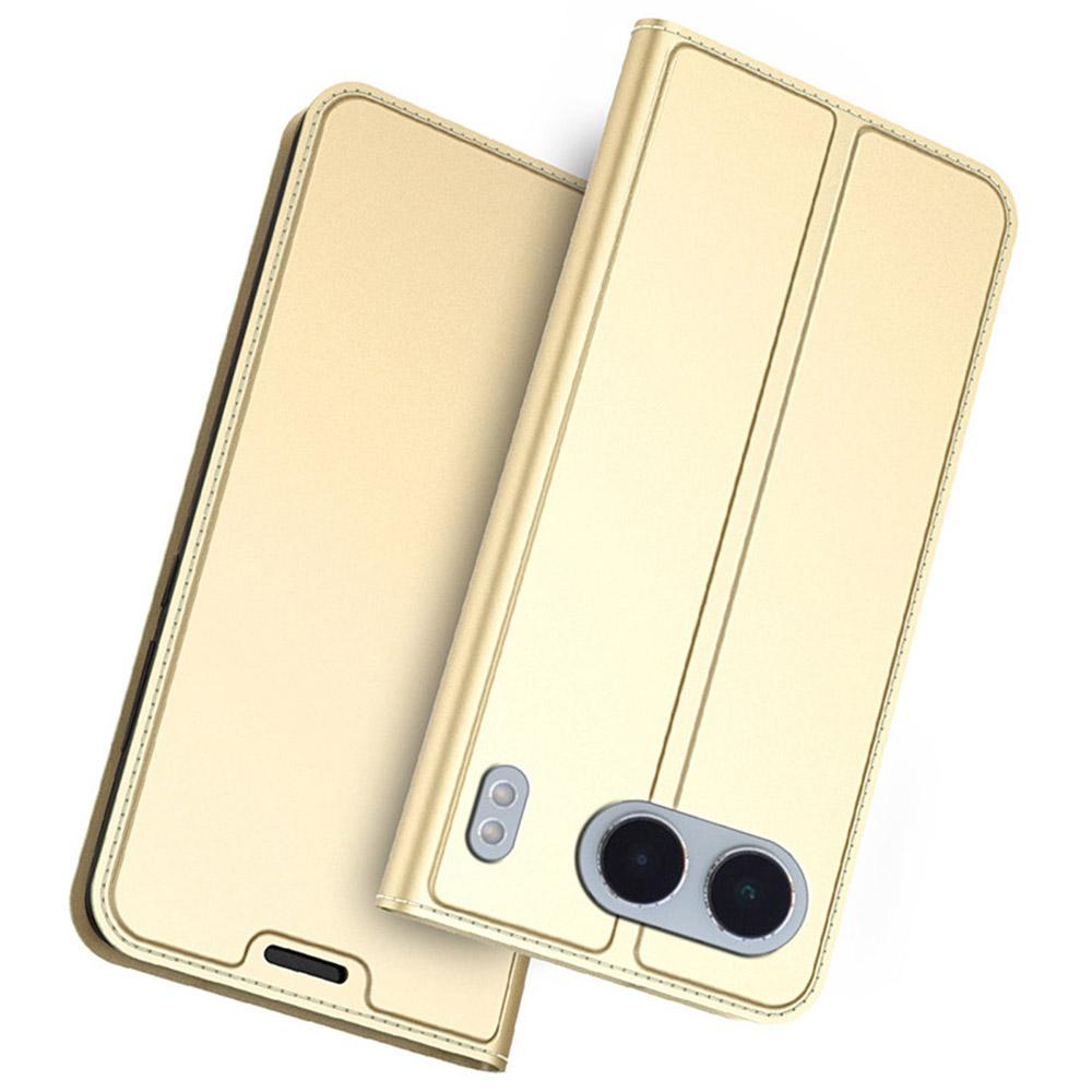 

For OnePlus Nord 4 Case PU Leather Phone Cover with Card Holder Stand Magnetic Closure Gold