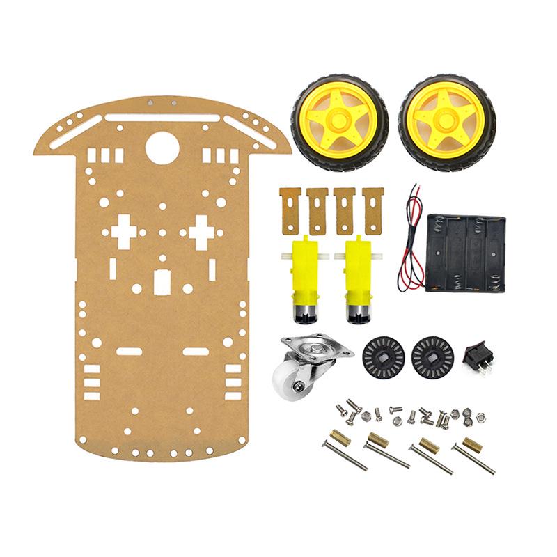 2WD Smart Car Chassis with Line Following and Battery Box (Acrylic Plate)