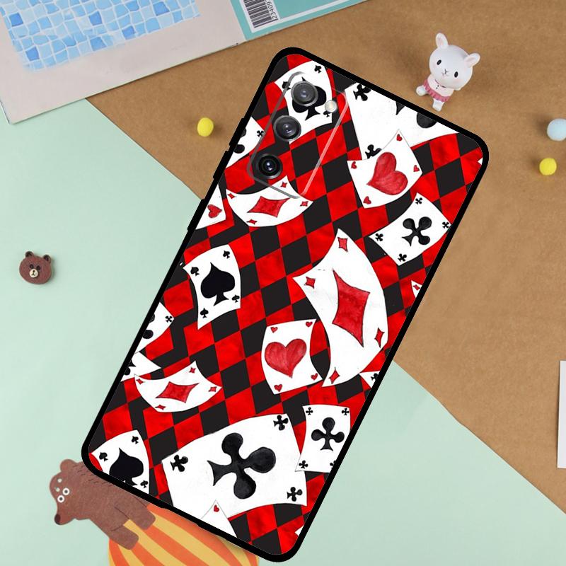 Poker Spielkarte Weiche Hülle für Samsung Galaxy S25 Ultra S9 S10 S20 FE S21 S22 S23 Plus S24 Ultra Funda Cover