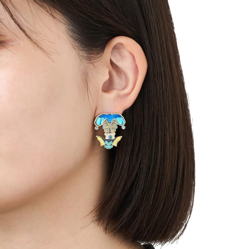 [Pokemon] Pokemon Center Water Terastallize Vaporeon Pierce Earrings
