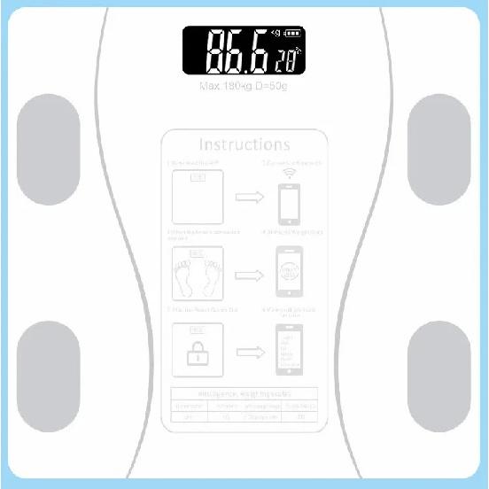 Body Fat Scale Smart Wireless Digital Bathroom Weight Scale Body Composition Analyzer With Smartphone App Bluetooth-compatible