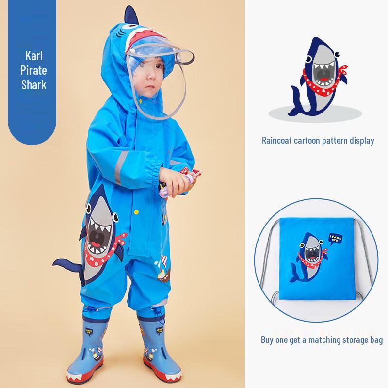 Kids 3D Cartoon Waterproof Raincoat M