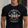 Ly Licensed BSA Motorcycles Vintage 1903 2026 Moto Cotton T-shirt Casual Mens Summer Short Sleeve Sportswear Tops Tee
