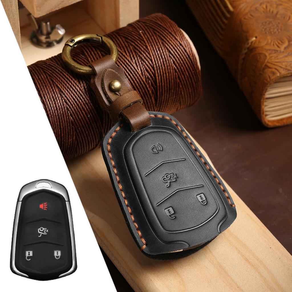 Cadillac CT5/XT4/XT5/CT6 Genuine Leather Key Case - Protective Cowhide Shell