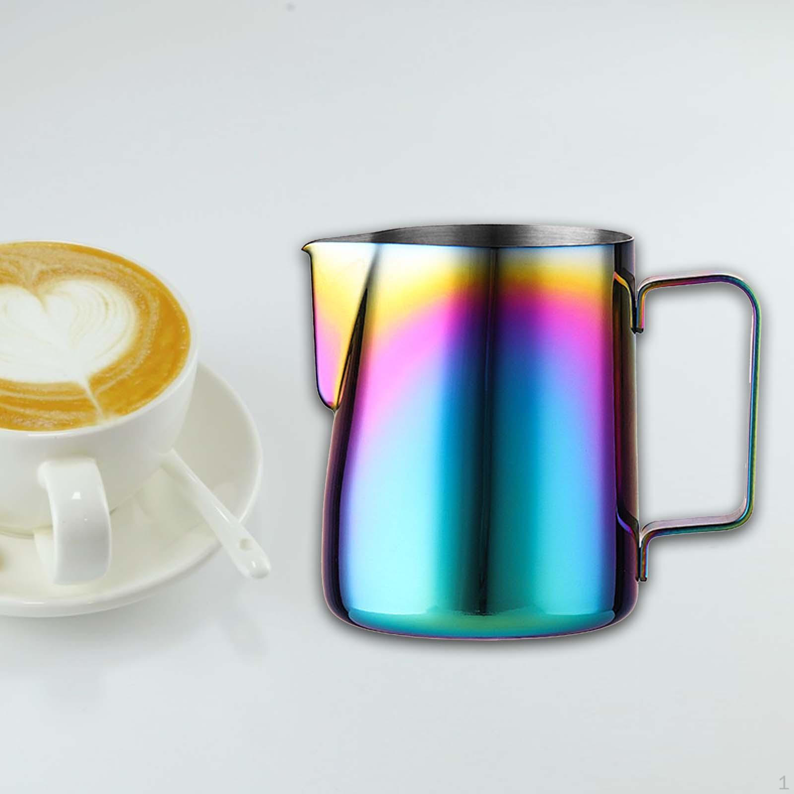 Coffee Milk Frothing Jug, Stainless Steel, Espresso Steaming Pitcher for Cafe, Cappuccino 350ML
