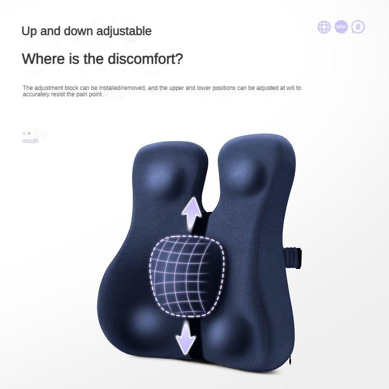 Memory Foam Chair Cushion Car Seat Support Buttock Cushion Pain Relief Orthopedic Pillow Massage Lumbar Pillow Hips Waist Pads